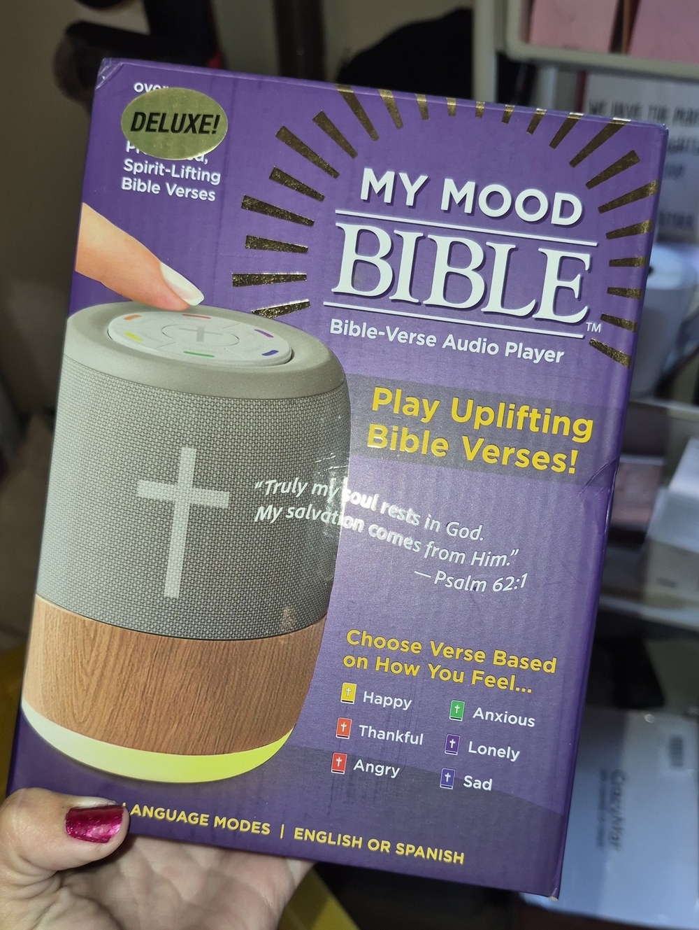 Bible-Verse Audio Player - Gray/Wood